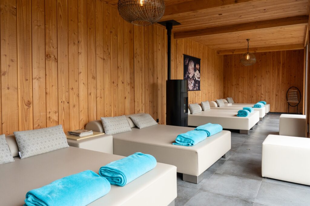 Sauna in het wellnesscentrum, de relaxruimte